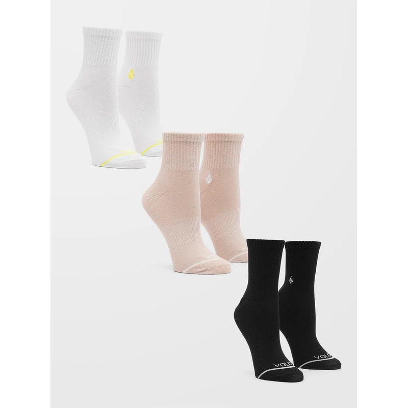 Volcom The New Crew Socks 3 Pack AST OSFM