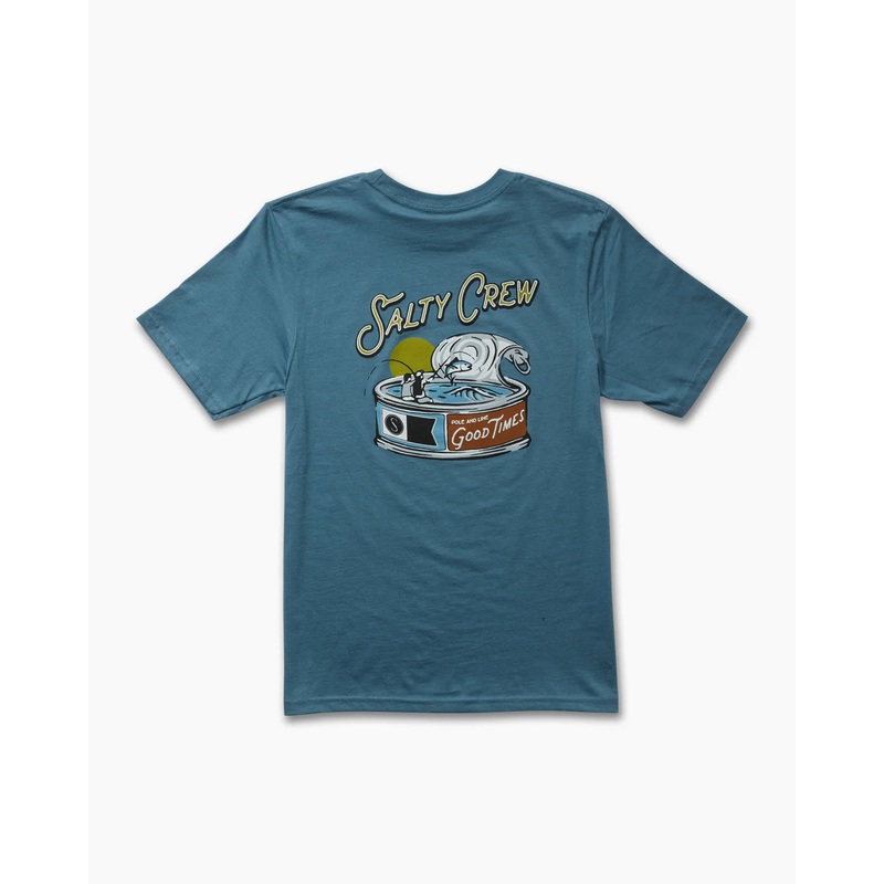 Salty Crew Tuna Can Boys Tee Slate S