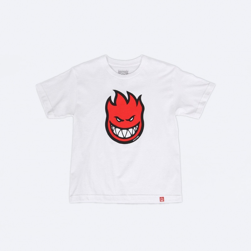 Spitfire Bighead Fill Youth T-Shirt White / Red Small