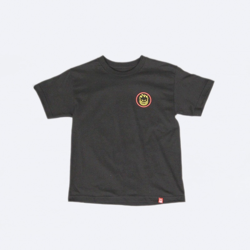 Spitfire Classic Swirl Youth T-Shirt Fade Black / Red / Yellow Small