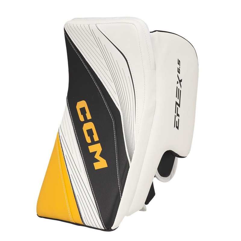 CCM E-Flex 6.5 Goalie Blocker – Senior Full Right White