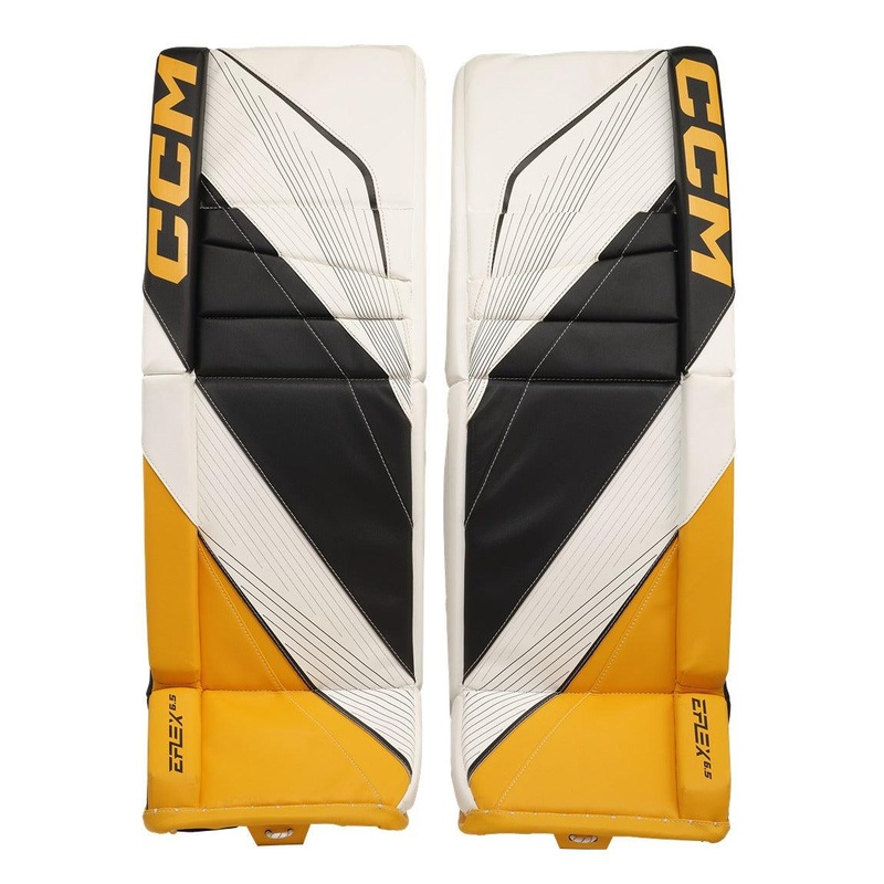 CCM E-Flex 6.5 Goalie Pads – Junior 26+1 White