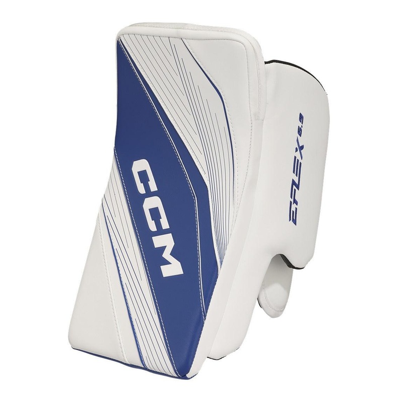 CCM E-Flex 6.9 Goalie Blocker – Senior Full Right White