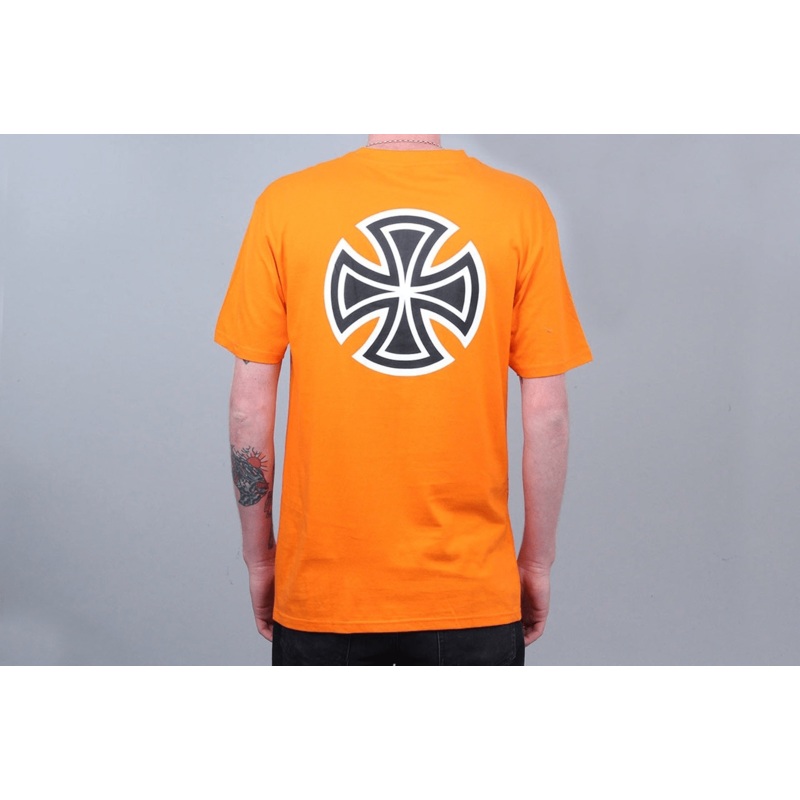Independent Bar Cross T-Shirt Orange Small