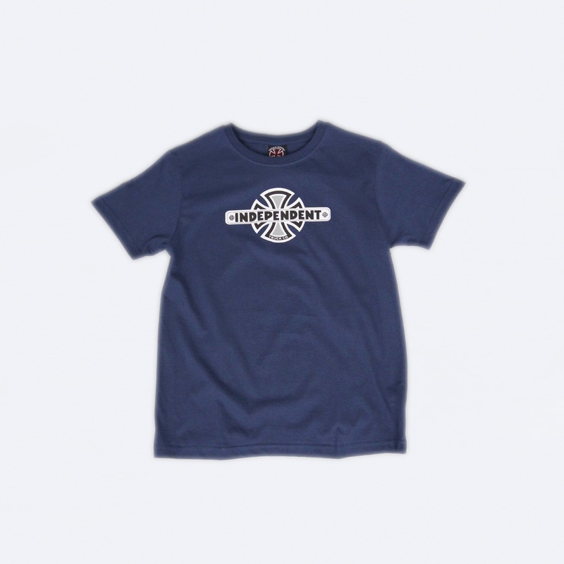 Independent Vintage Cross Youth T-Shirt Navy Small