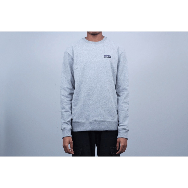 Patagonia P-6 Label Uprisal Crew Sweatshirt Gravel Heather Small