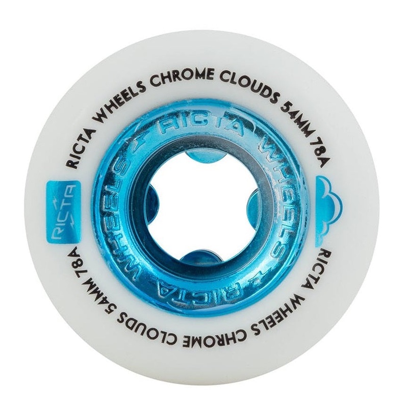 Ricta Chrome Clouds Blue Skateboard Wheels – 54mm 78a