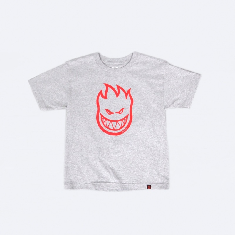 Spitfire Bighead Youth T-Shirt Athletic Heather / Red Small