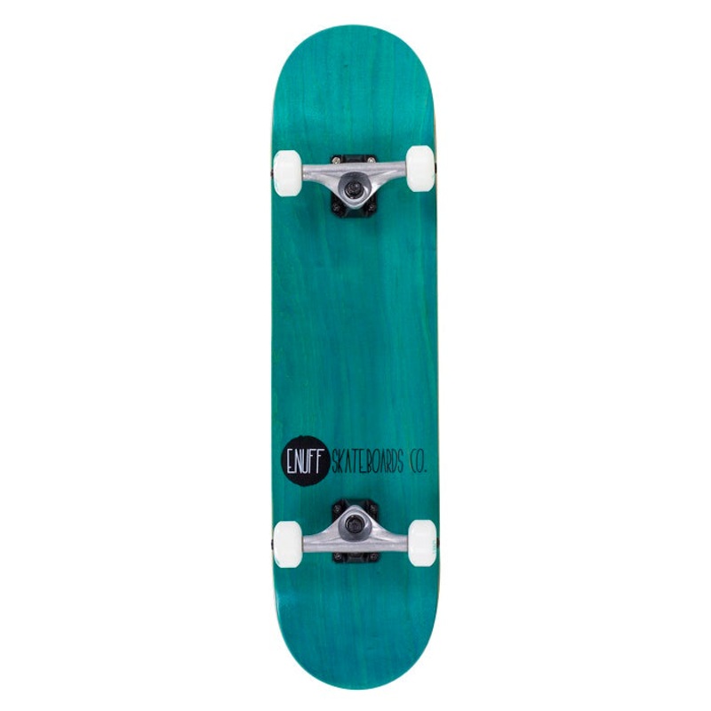 Enuff Logo Stain Skateboard – Teal 7.75″
