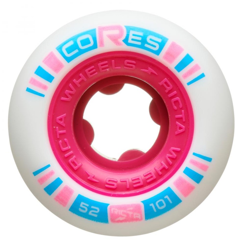 Ricta Cores Neon Pink Skateboard Wheels – 52mm 101a