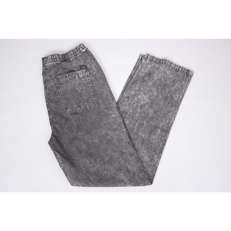 Brixton Steady Elastic Waistband Pant Black Acid Wash Small