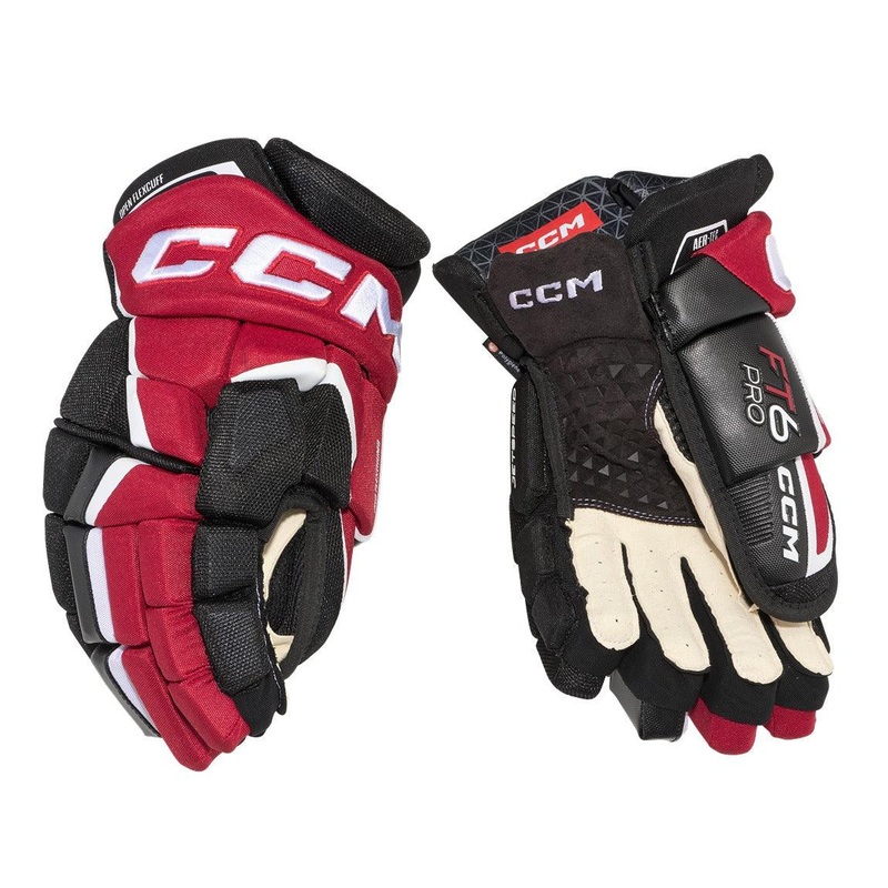 CCM Jetspeed FT6 Pro Hockey Gloves – Junior 11 Black/Red/White