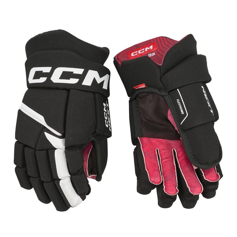 CCM Next Hockey Gloves – Junior 10 Black/White