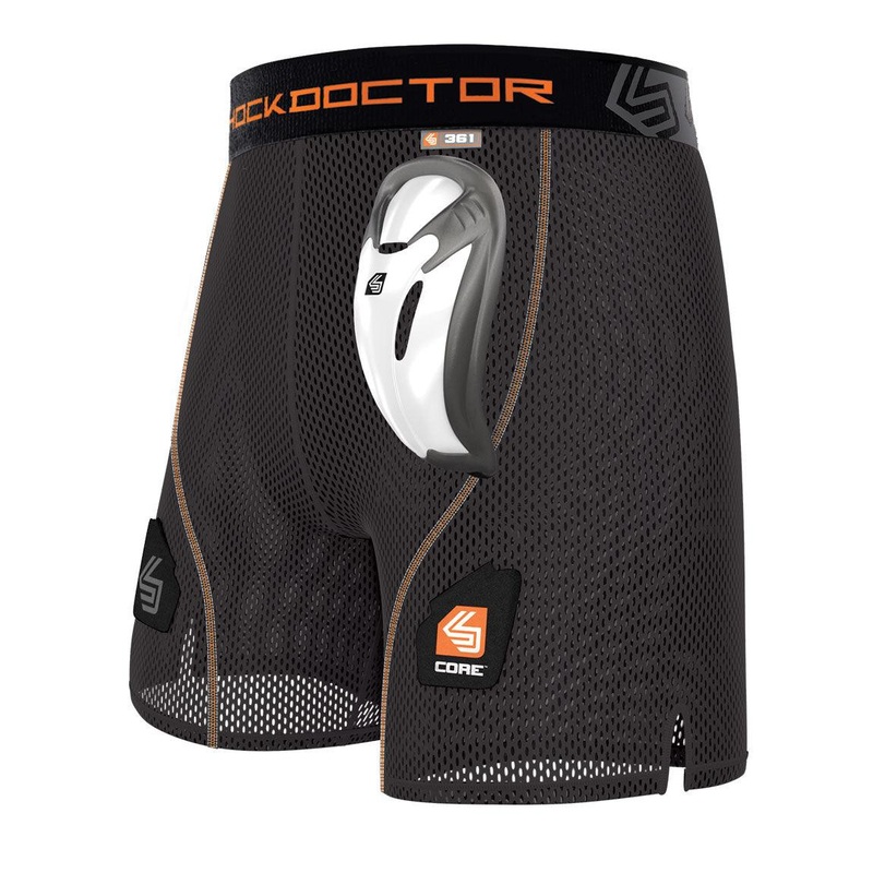 Core Loose Hockey Short with Bio-Flex Cup Youth L Black