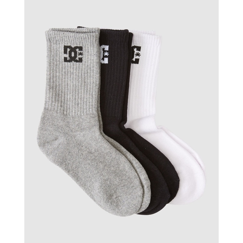 DC Boys Crew Socks 3 Pack – Assorted OSFM
