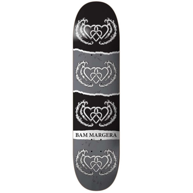 Heart Supply Bam Margera Three Hearts Black and Grey Deck – 8.0″