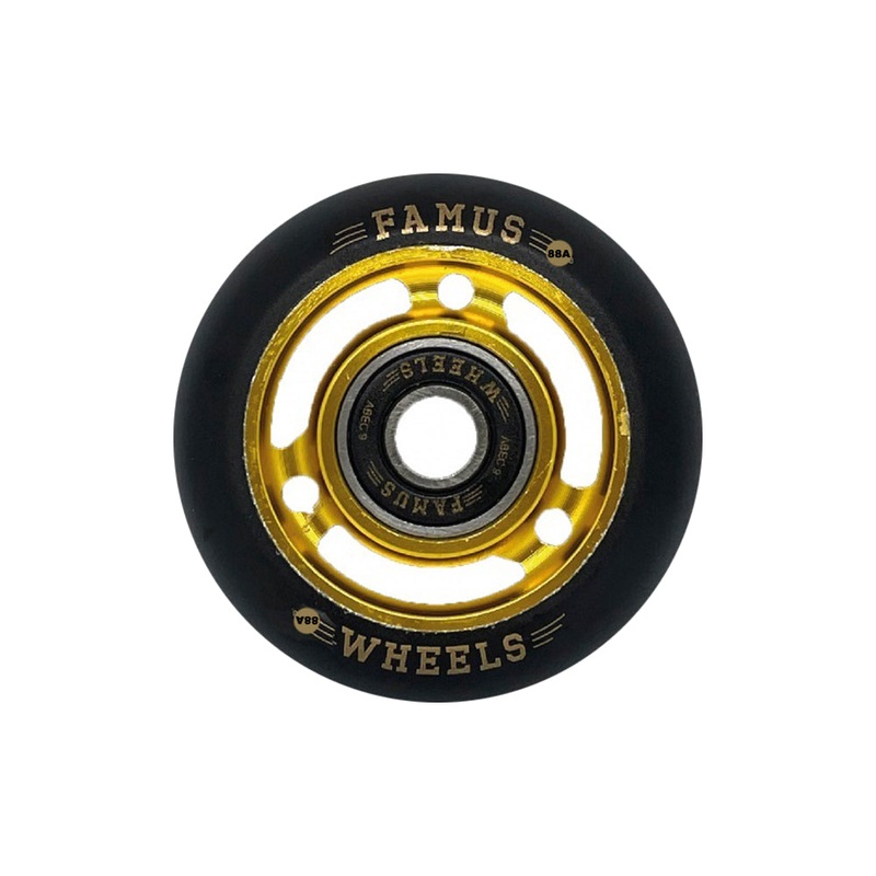 Metal Core 60mm/88A 4-pack + bearings black