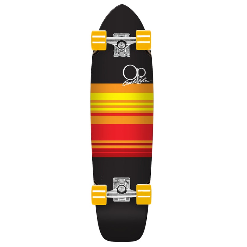 Ocean Pacific Swell Black and Orange Cruiser Skateboard – 31″