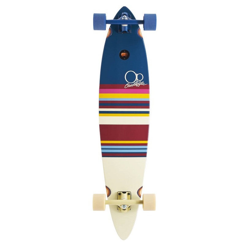Ocean Pacific Swell Yellow and Blue Pin Tail Longboard – 40″