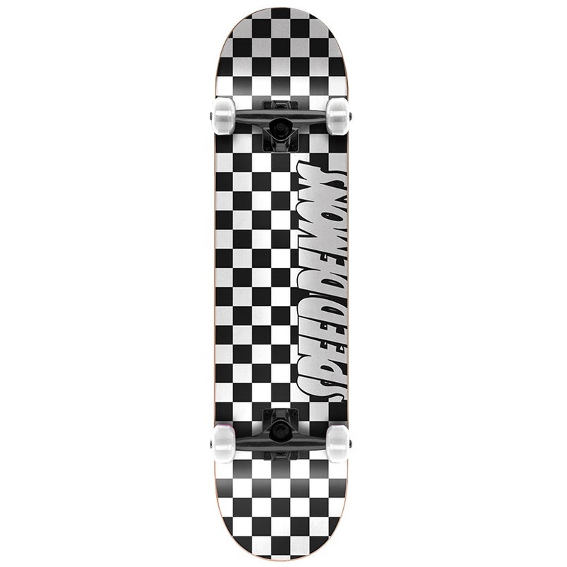 Speed Demons Checkers Black/White Skateboard – 8.0″