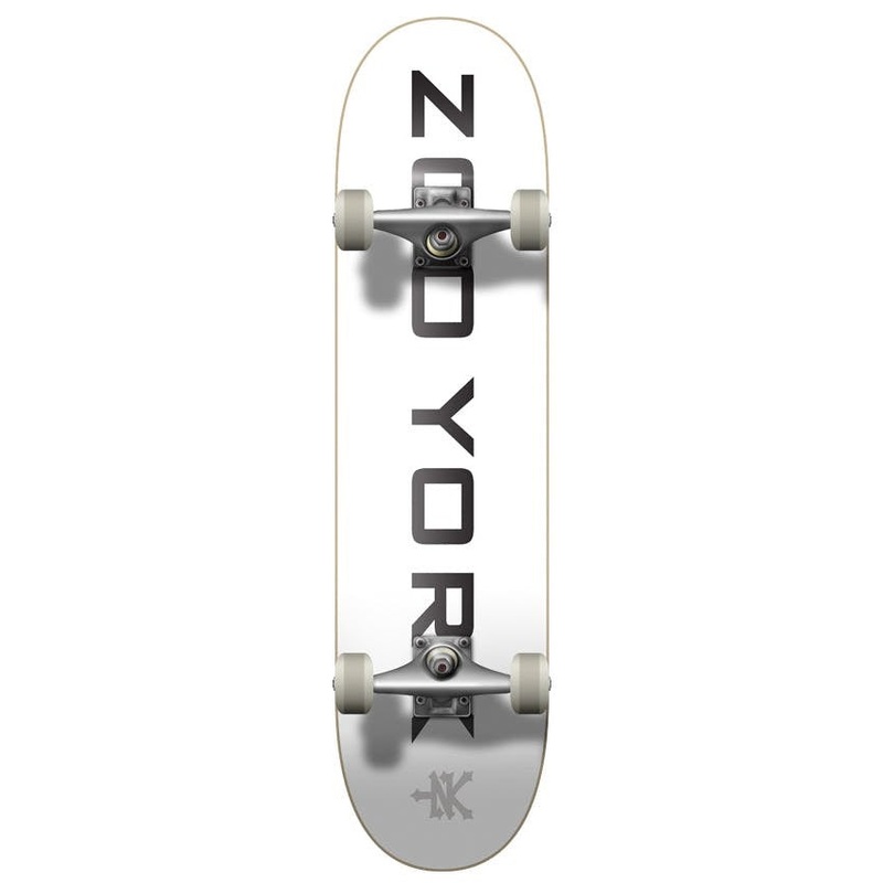 Zoo York OG 95 Logo Block White Skateboard – 7.75″
