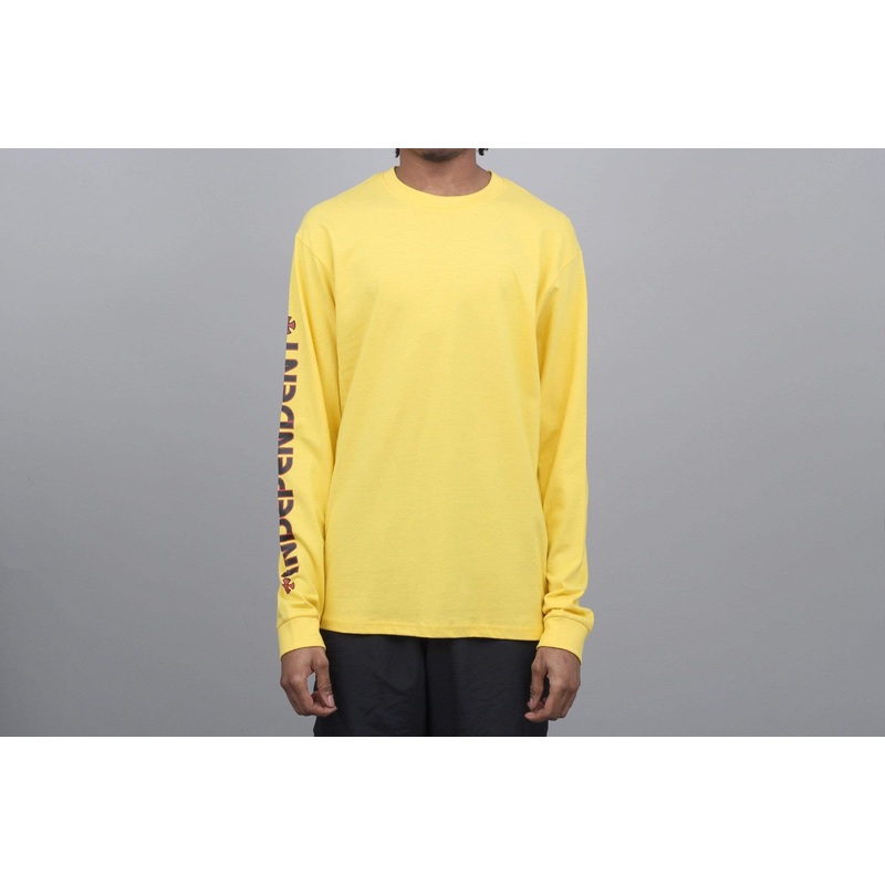 Independent Bar Cross Longsleeve T-Shirt Yellow Small