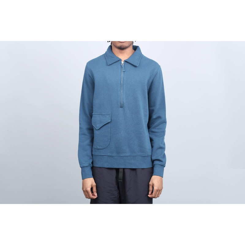 Pop Trading Sportswear Heavyweight Half Zip Dark Teal Small