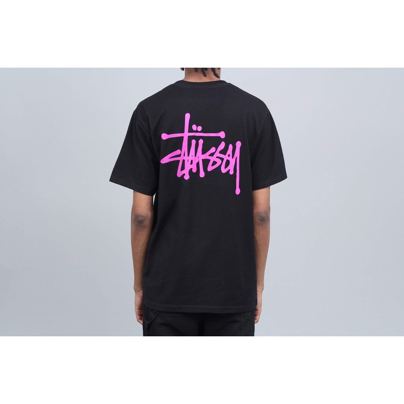 Stussy Basic Stussy T-Shirt Black / Pink Small