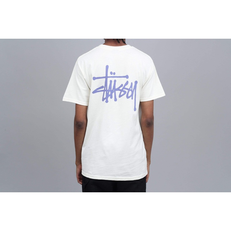 Stussy Basic Stussy T-Shirt Vanilla / Purple Small
