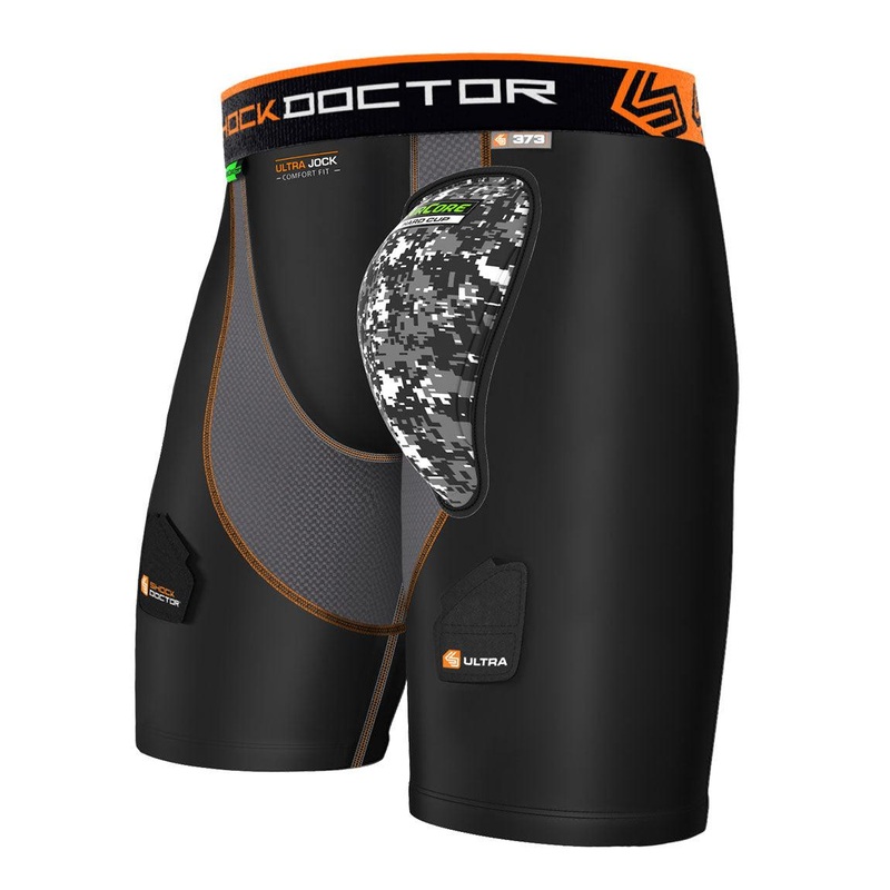 Ultra Compression Hockey Short with AirCore Hard Cup Senior XXL Black/Grey
