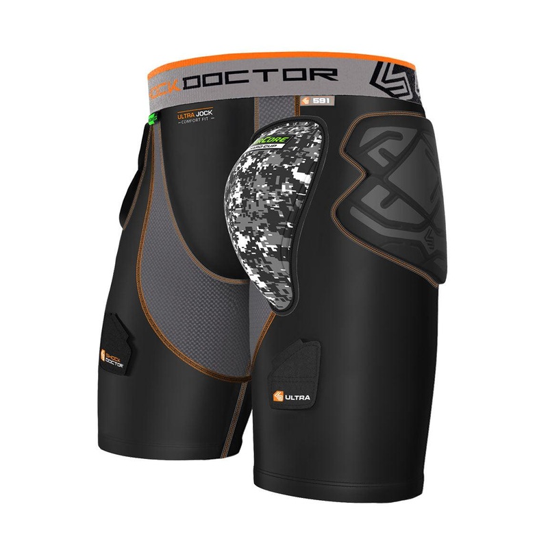 Ultra Shockskin Hockey Short with AirCore Hard Cup Senior XXL Black/Grey