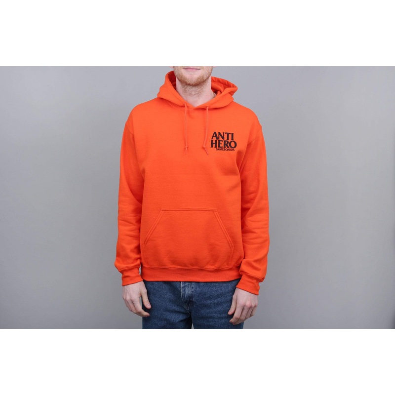 Anti Hero Lil Blackhero Embroidered Hood Orange / Black Small