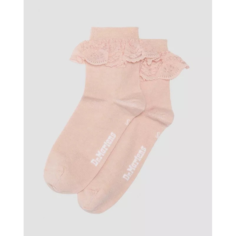 DR. Martens Frill Sock Organic Cotton Blend – Powder Pink PNK S/M