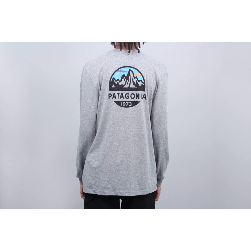 Patagonia Fitz Roy Scope Responsibili Longsleeve T-Shirt Gravel Heather Small