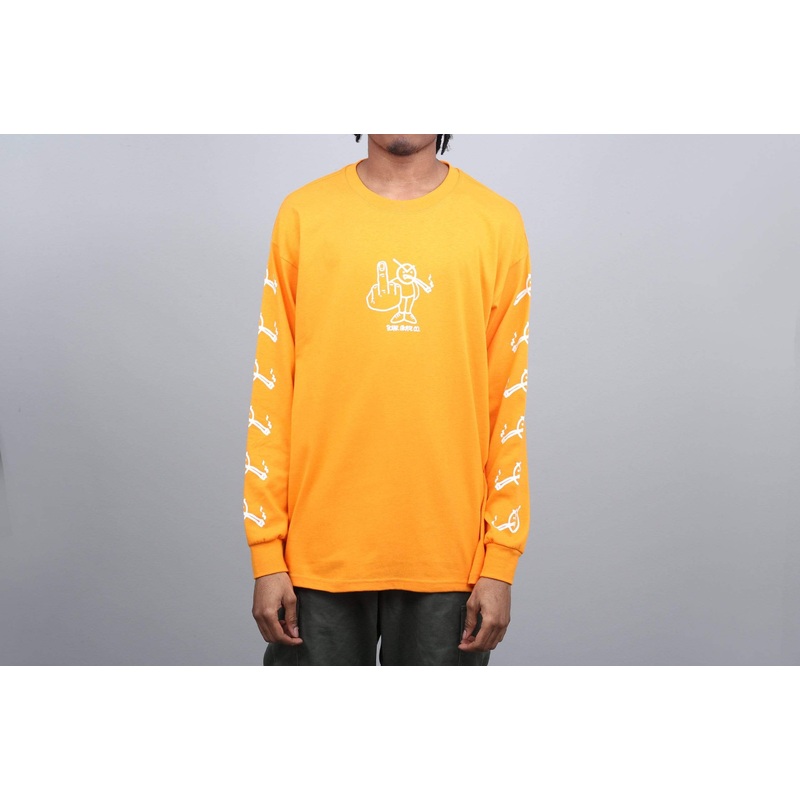 Polar Angry Stoner Longsleeve T-Shirt Bright Orange Small