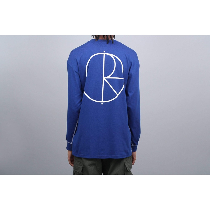 Polar Contrast Longsleeve T-Shirt Dark Blue / White Small