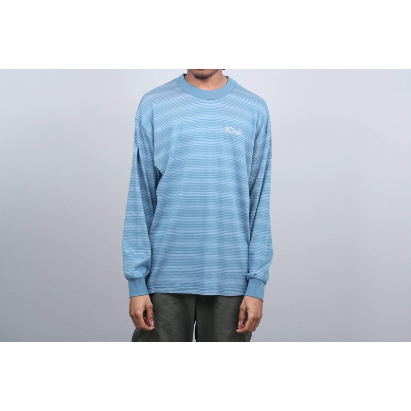 Polar Gradient Longsleeve T-Shirt Grey Blue Small
