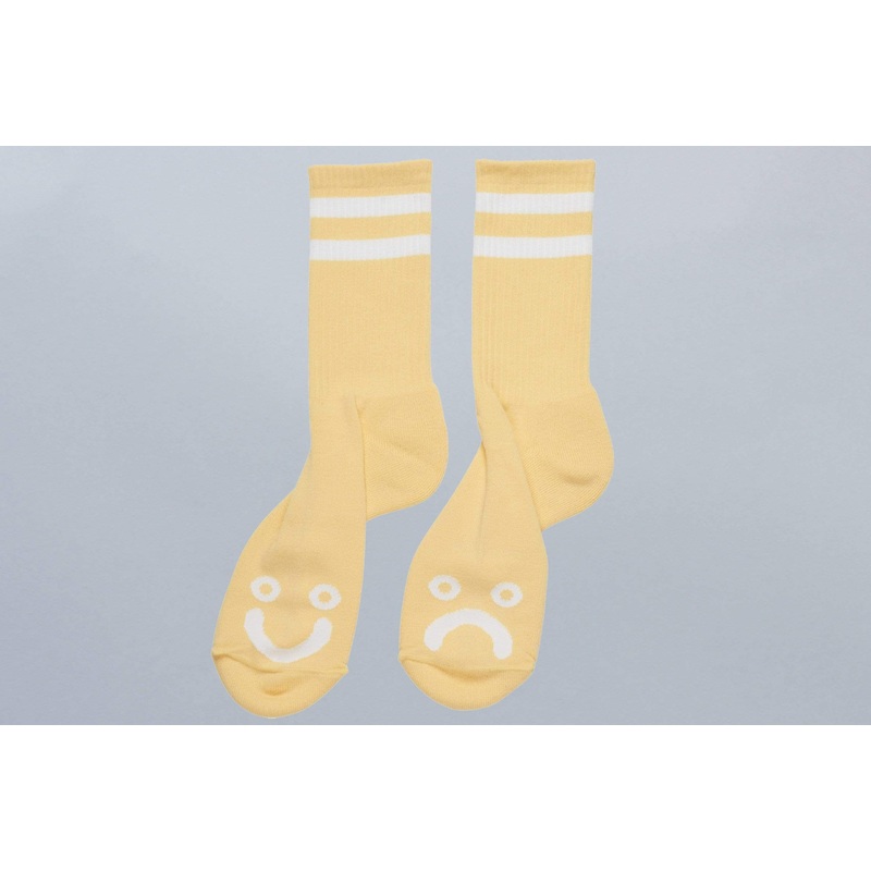Polar Happy Sad Socks Light Yellow