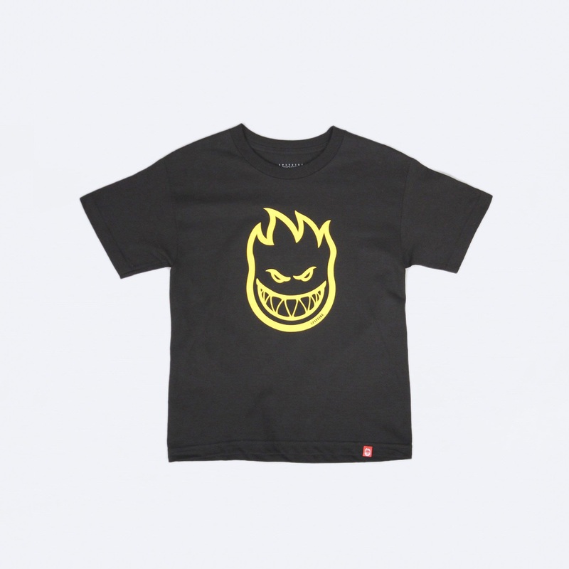 Spitfire Bighead Youth T-Shirt Black / Yellow Small