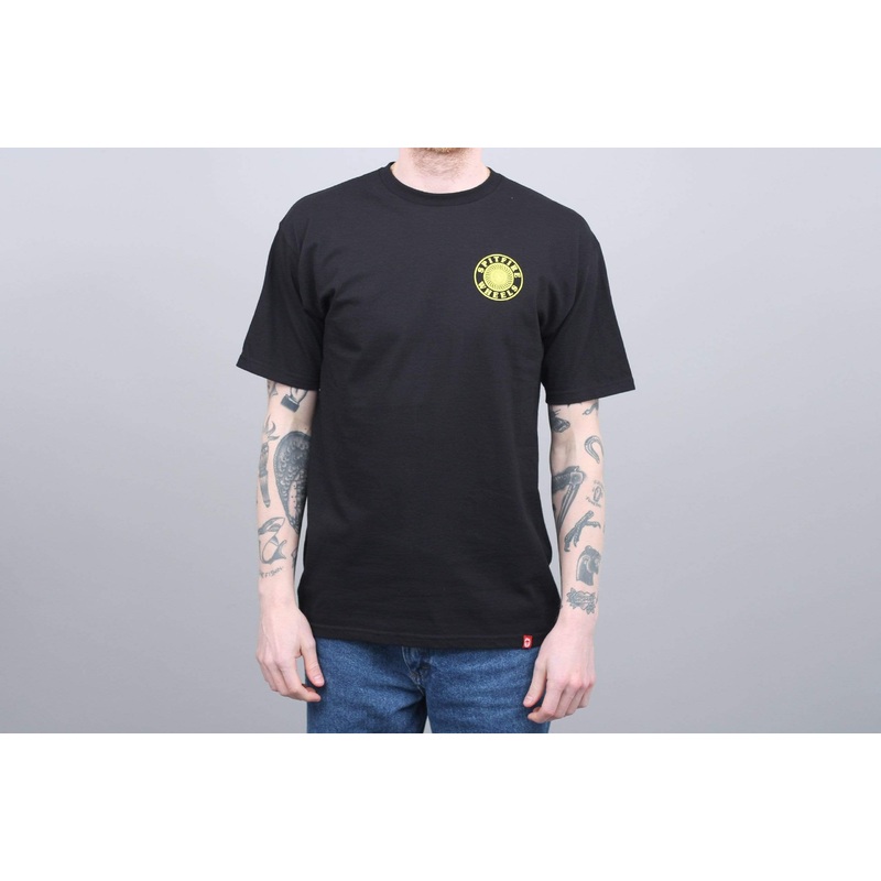 Spitfire OG Circle Ouline T-Shirt Black / Yellow Small