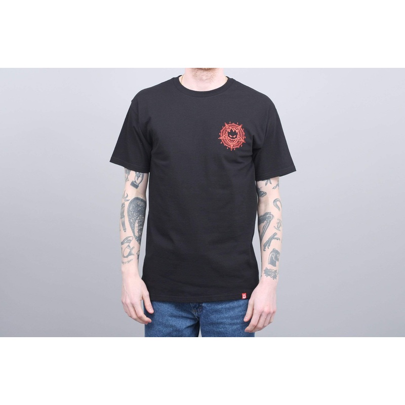 Spitfire Pentaburn Double T-Shirt Black / Red Small