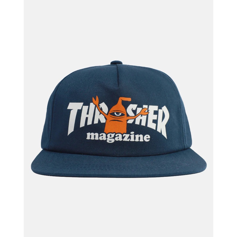 Thrasher X Toy Machine Sect Snapback NAVY OSFM
