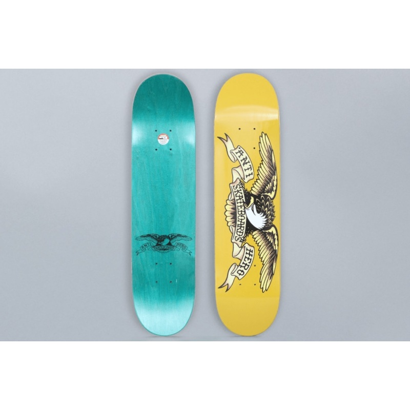 Anti Hero 7.3 Classic Eagle Mini Skateboard Deck Yellow