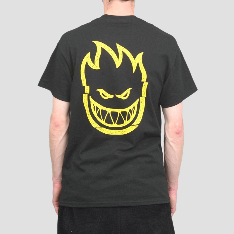 Spitfire Clean Cut Pocket T-Shirt Black / Yellow Small