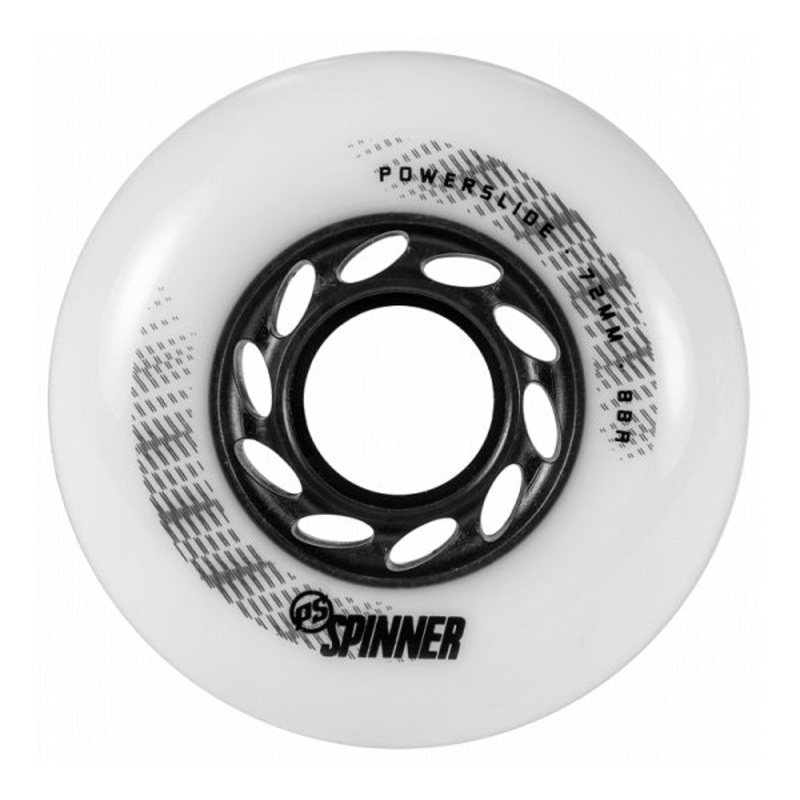 Powerslide Spinner White Wheels 72mm 88a – Set of 4