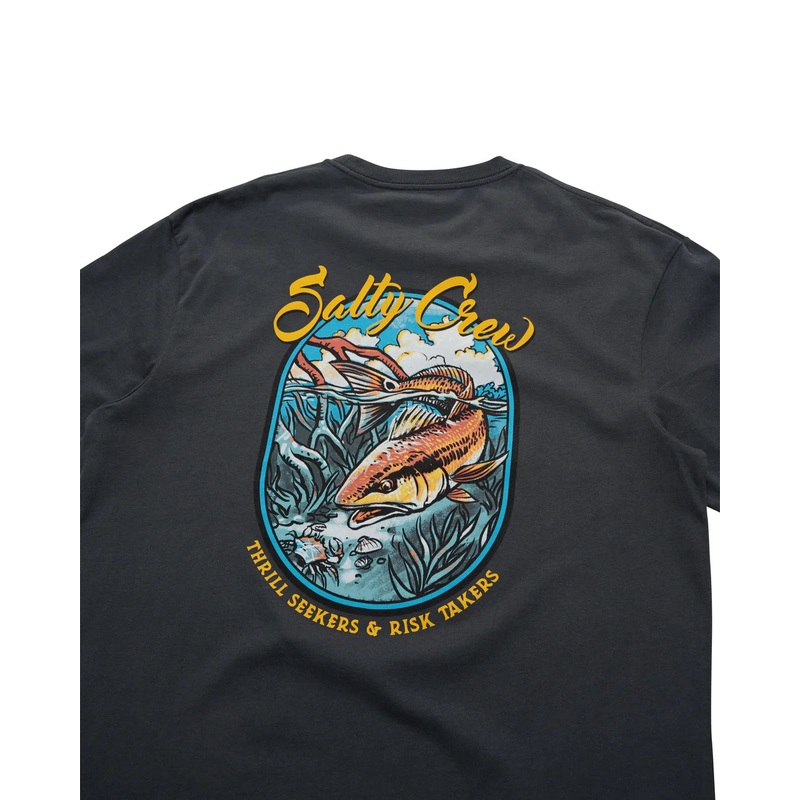 Salty Crew Red Fish Premium Tee Coal S