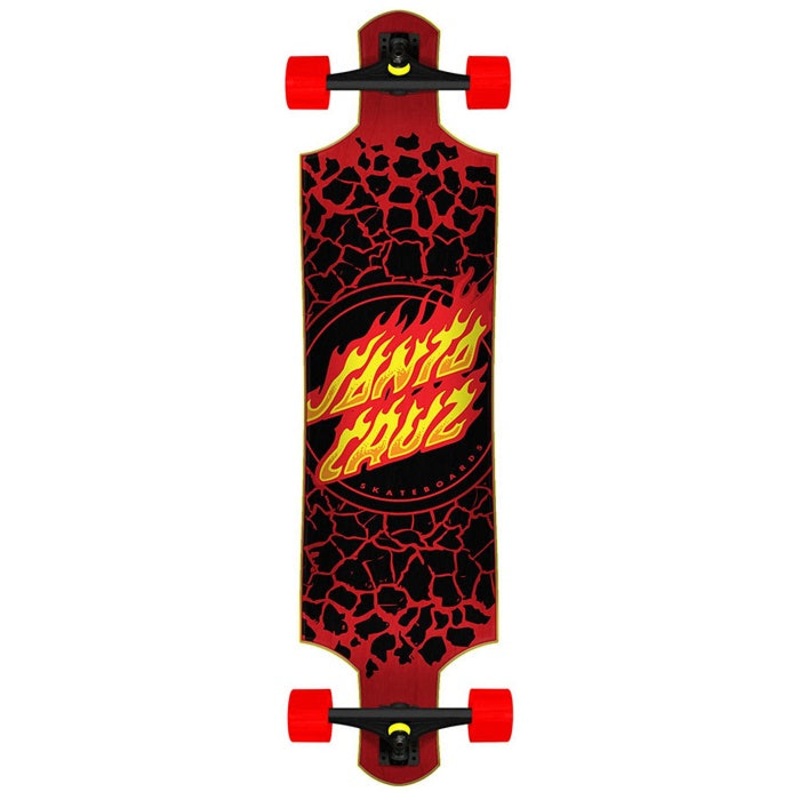 Santa Cruz Flame Dot Drop Down Longboard – 40″