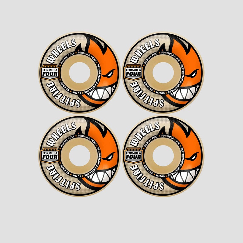 Spitfire 60mm F4 99 Radial Full Skateboard Wheels Natural