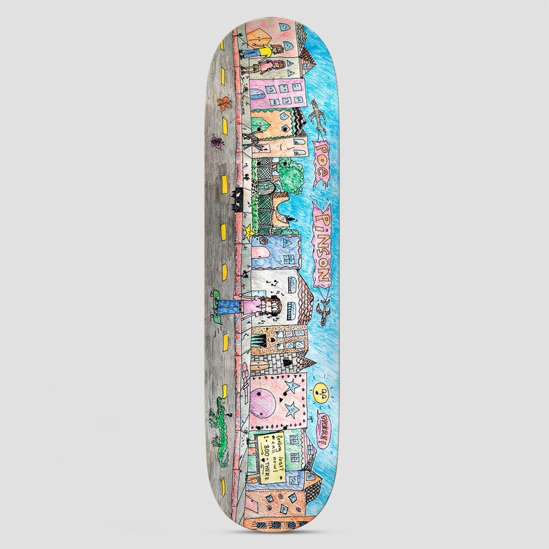 There 8.25 Poe Poe Wuz Here Skateboard Deck Multi