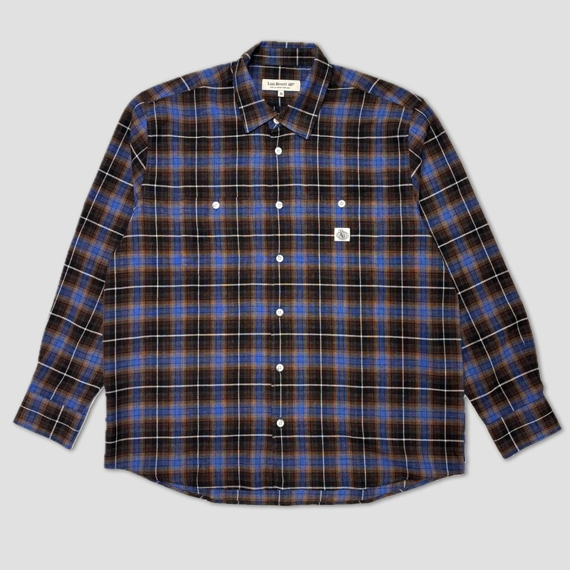 Last Resort AB SM001 Flannel Shirt Blue Small